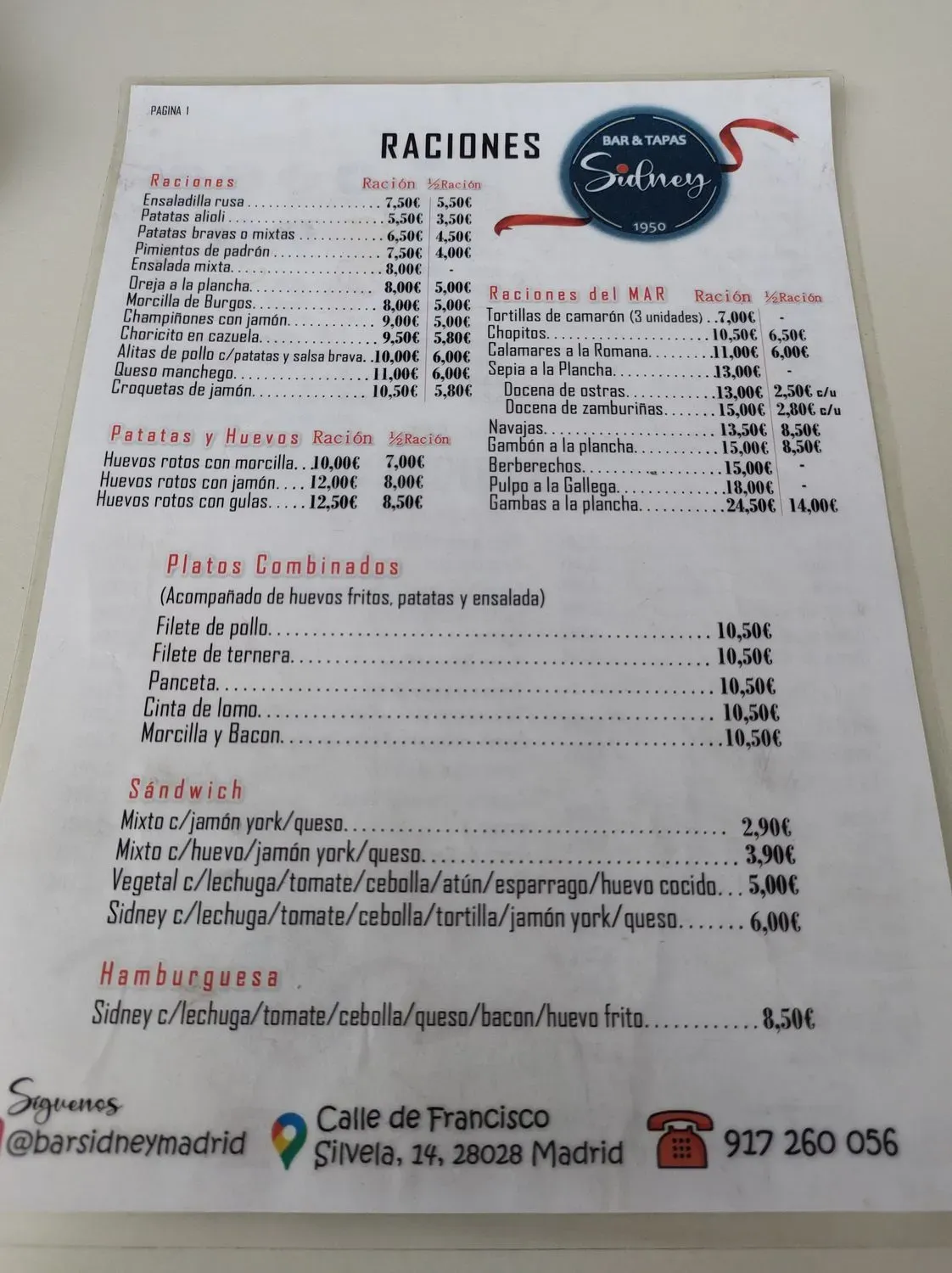 Menu 1