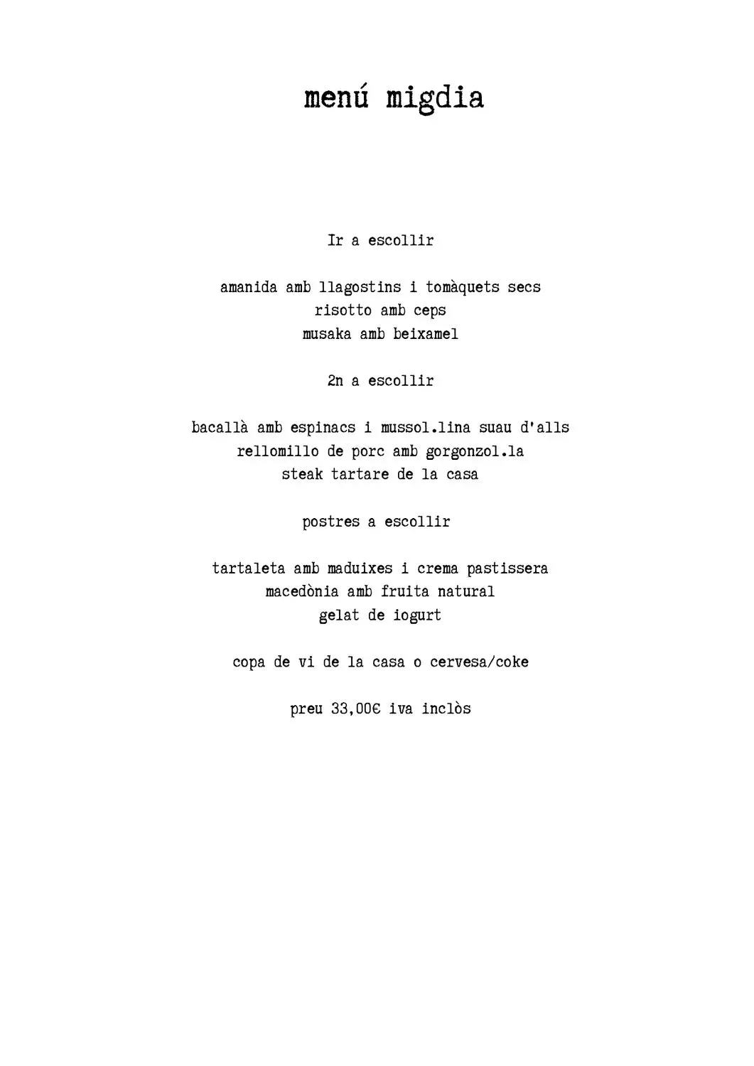 Menu 2