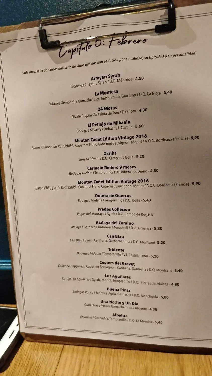 Menu 1