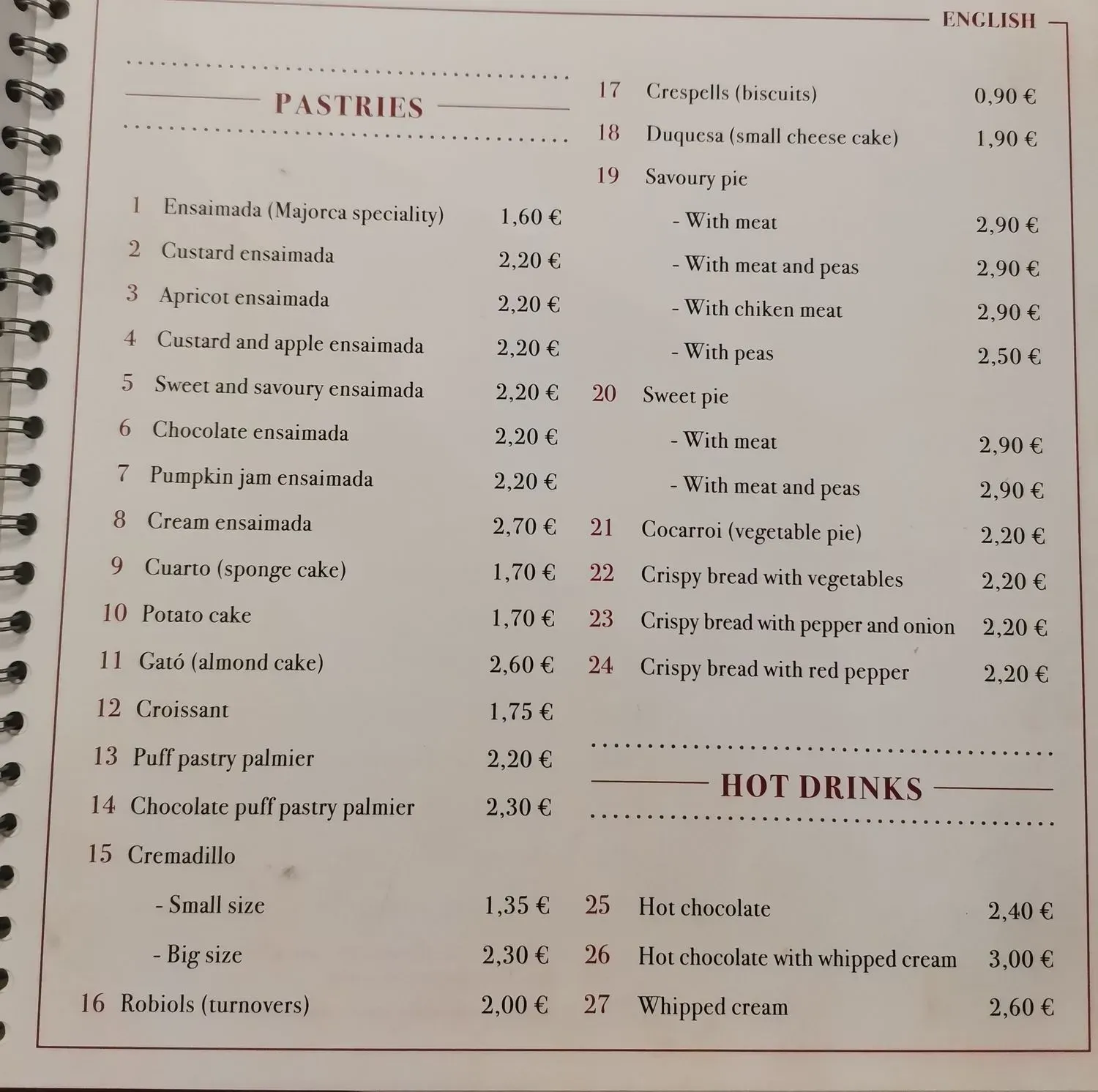 Menu 2