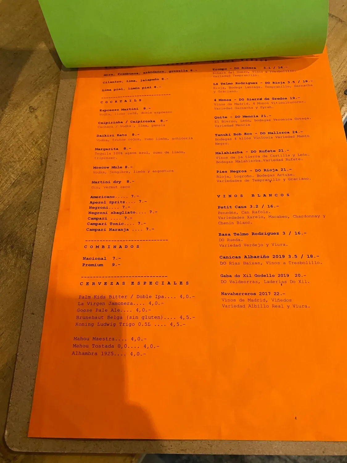 Menu 1