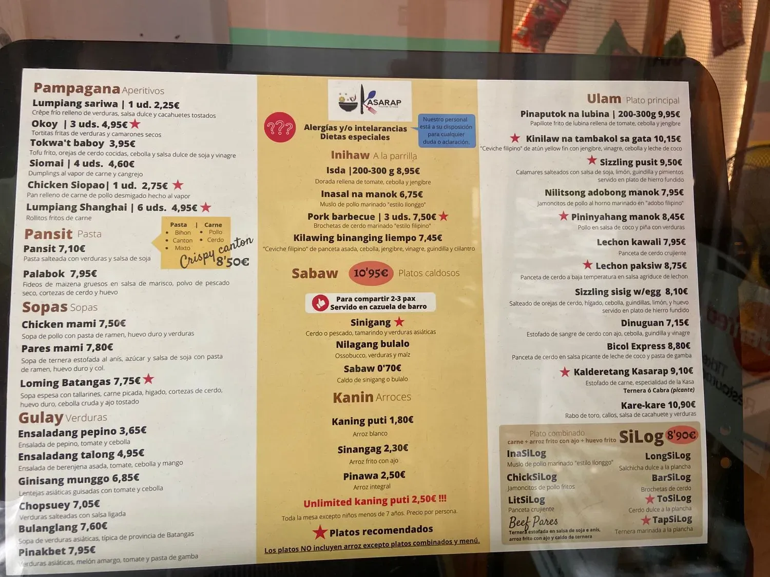 Menu 1