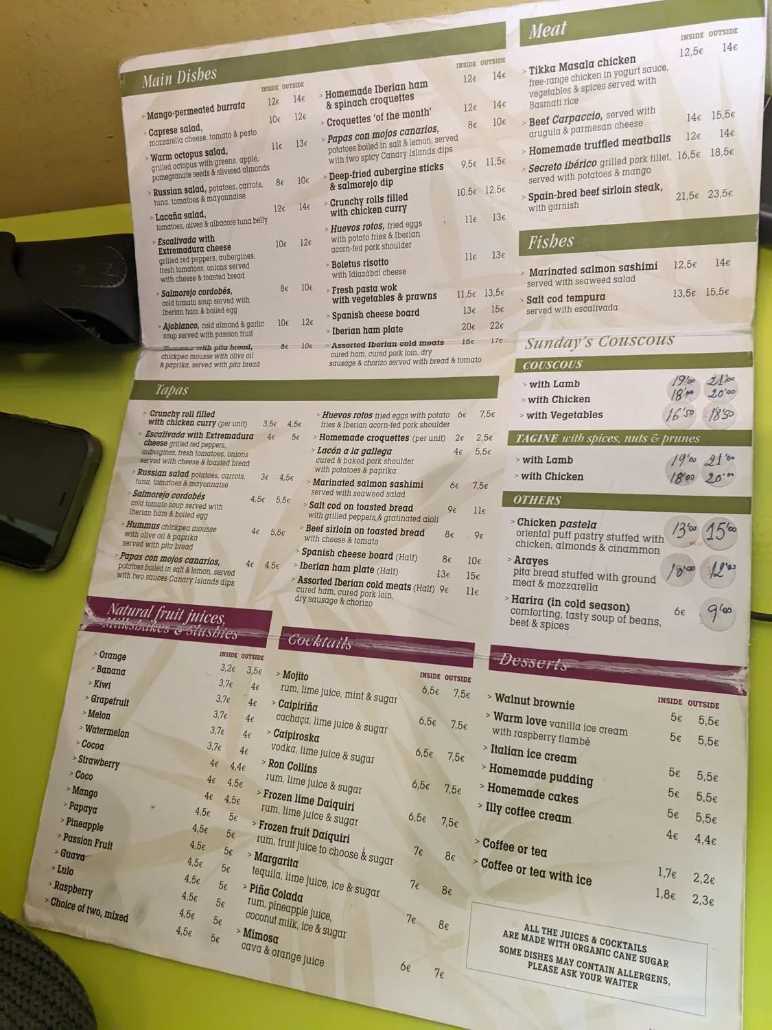 Menu 1