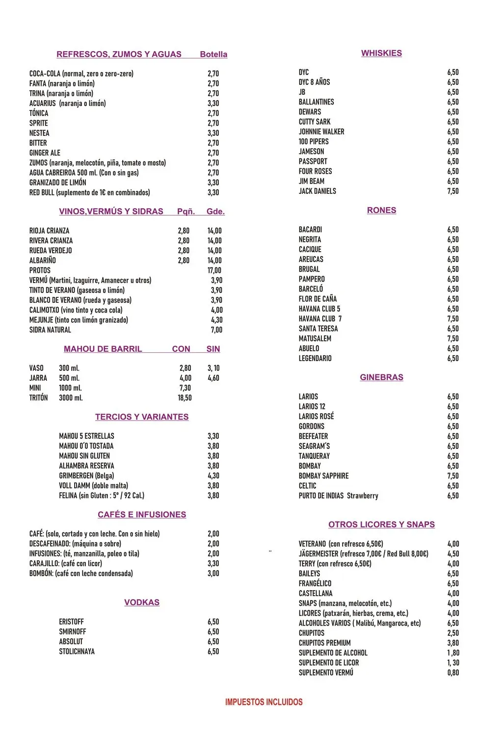 Menu 2