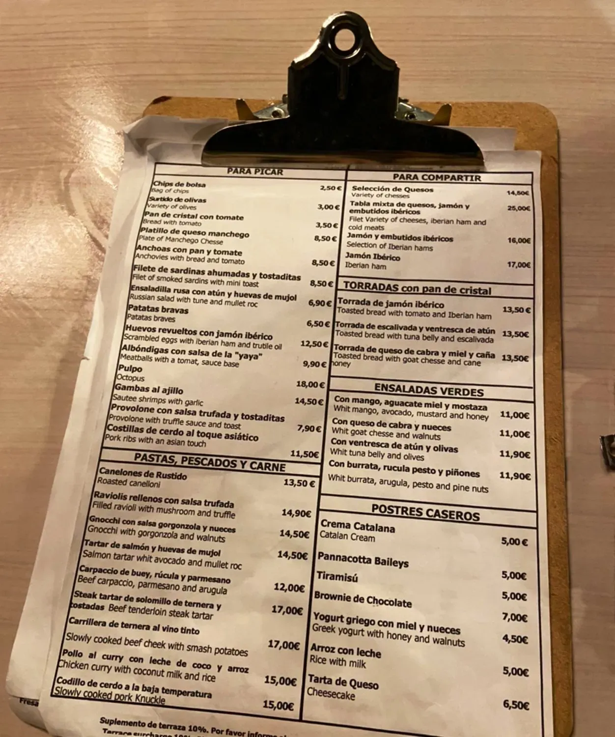 Menu 1