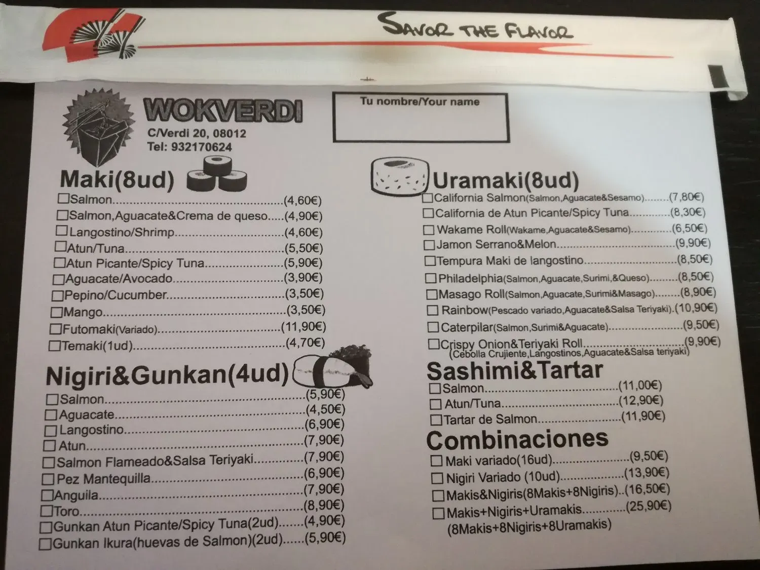 Menu 1