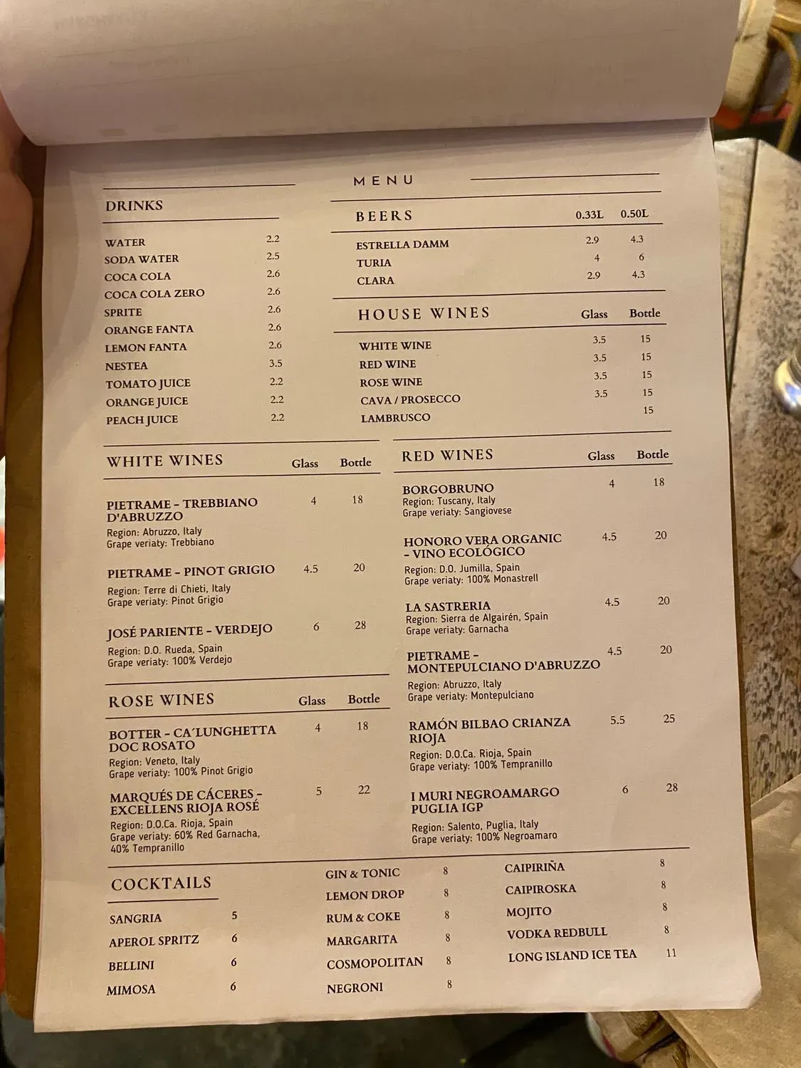 Menu 2