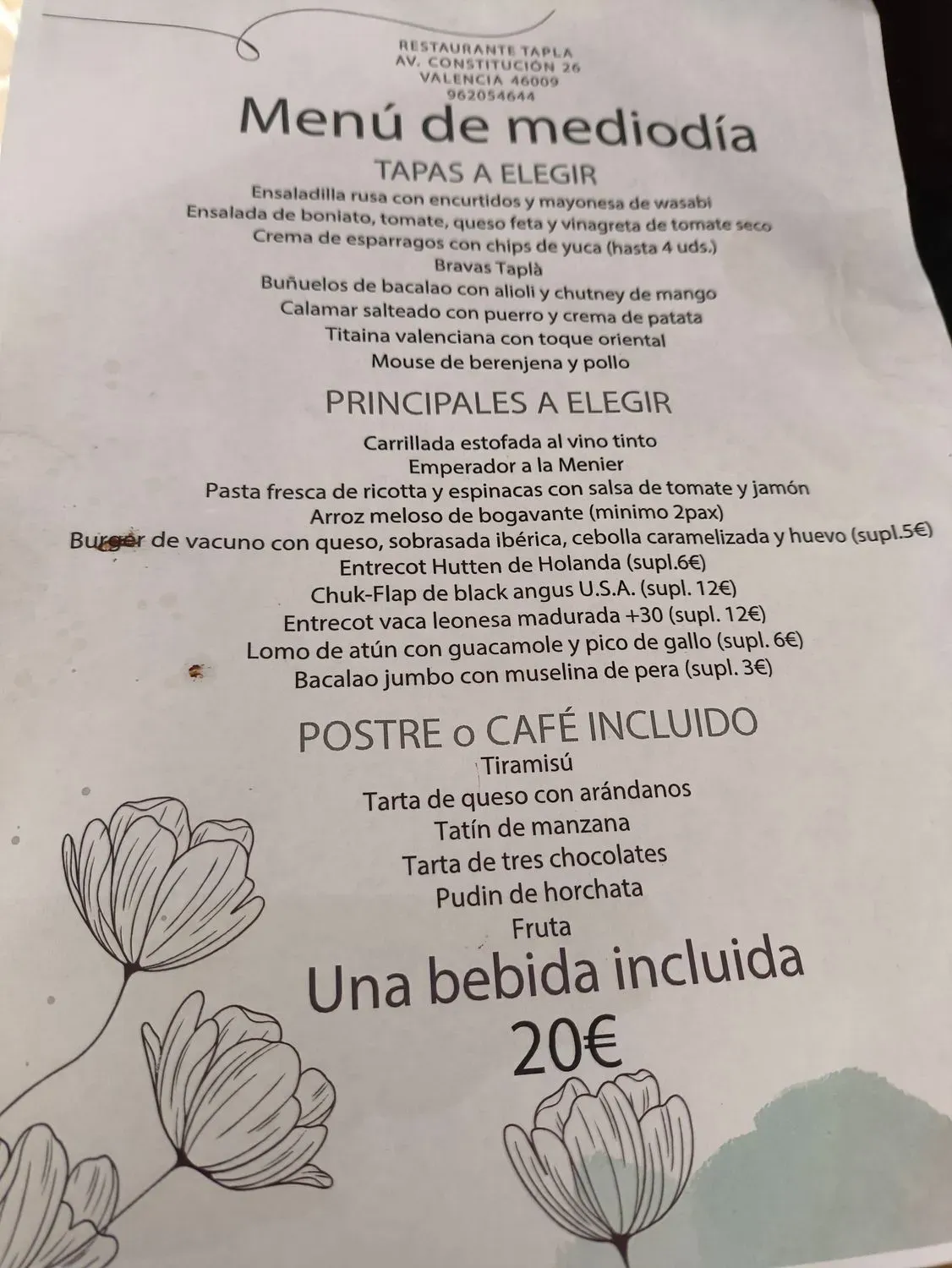 Menu 1