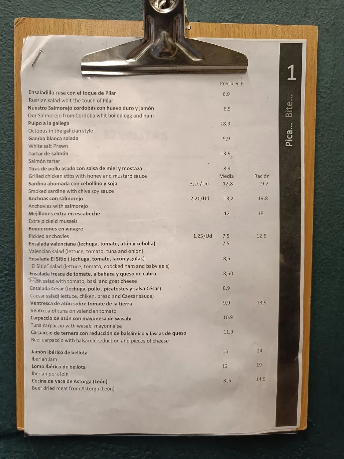 Menu 1