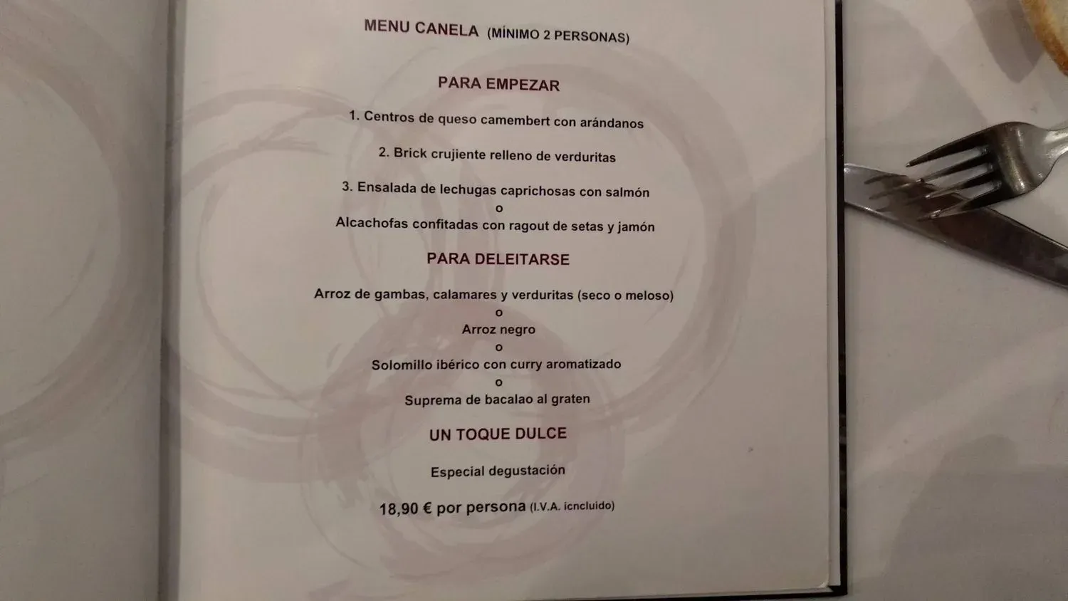 Menu 1