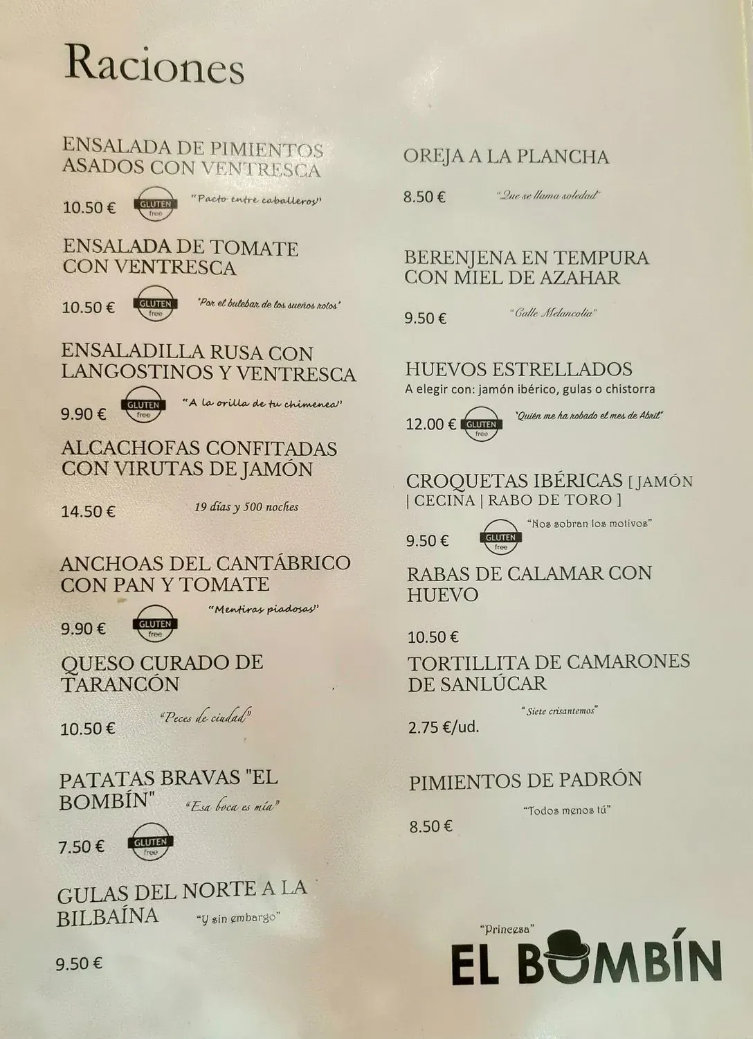 Menu 1