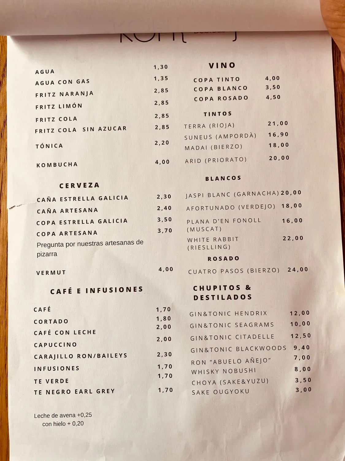 Menu 2