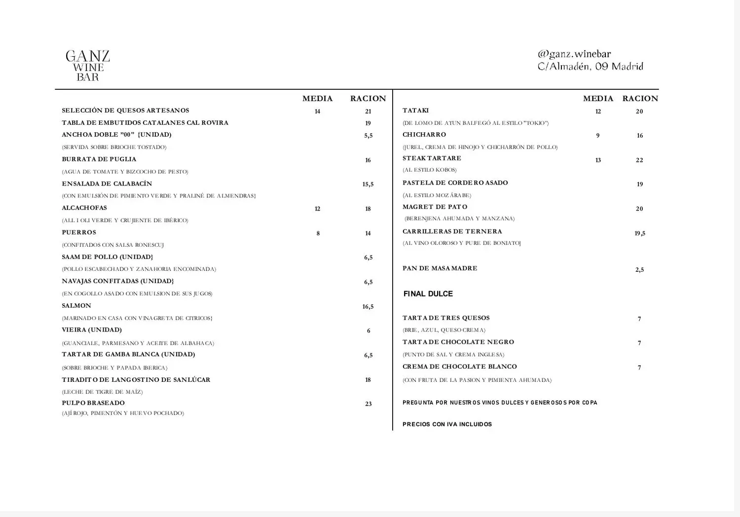 Menu 1