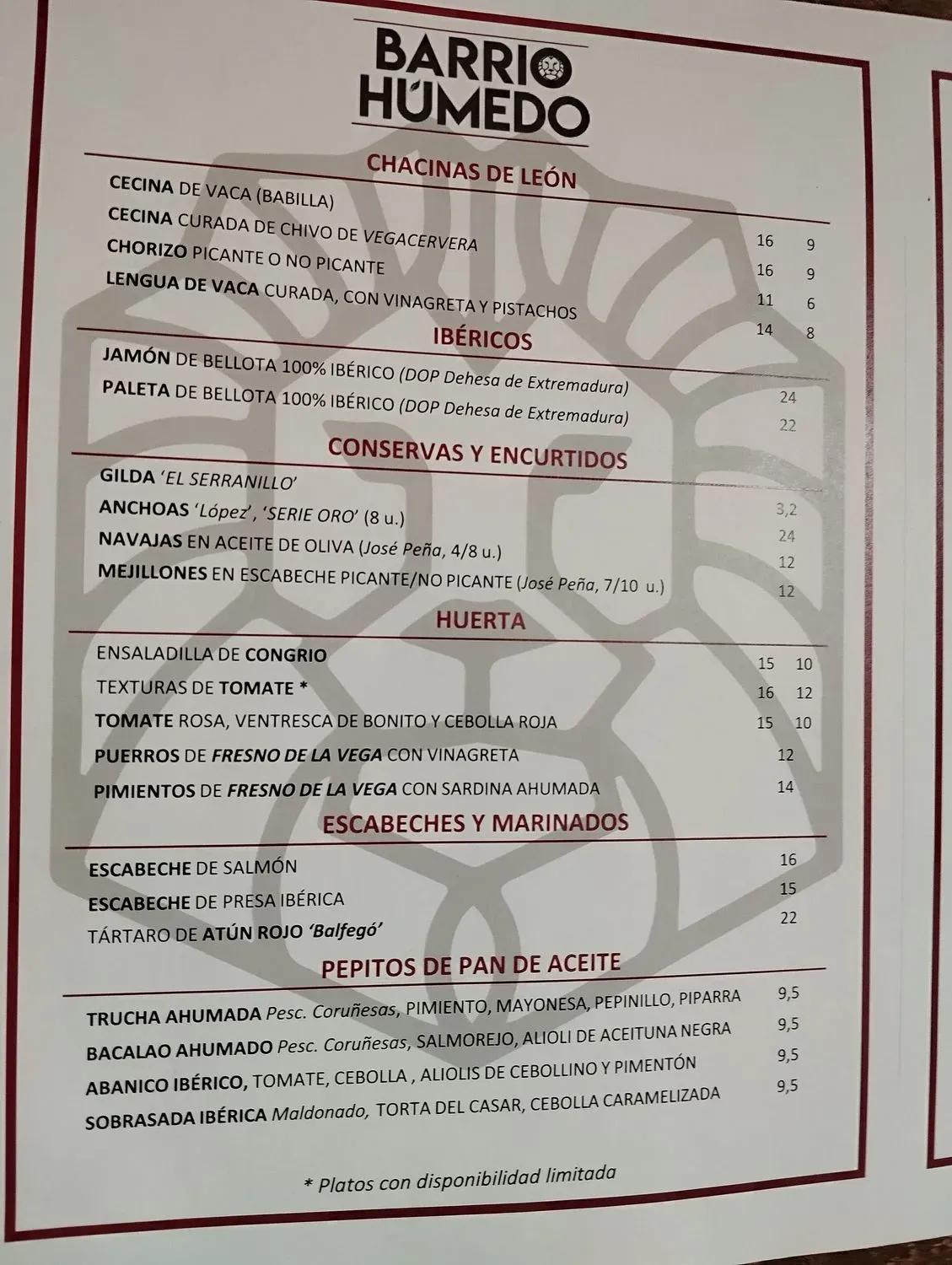 Menu 1