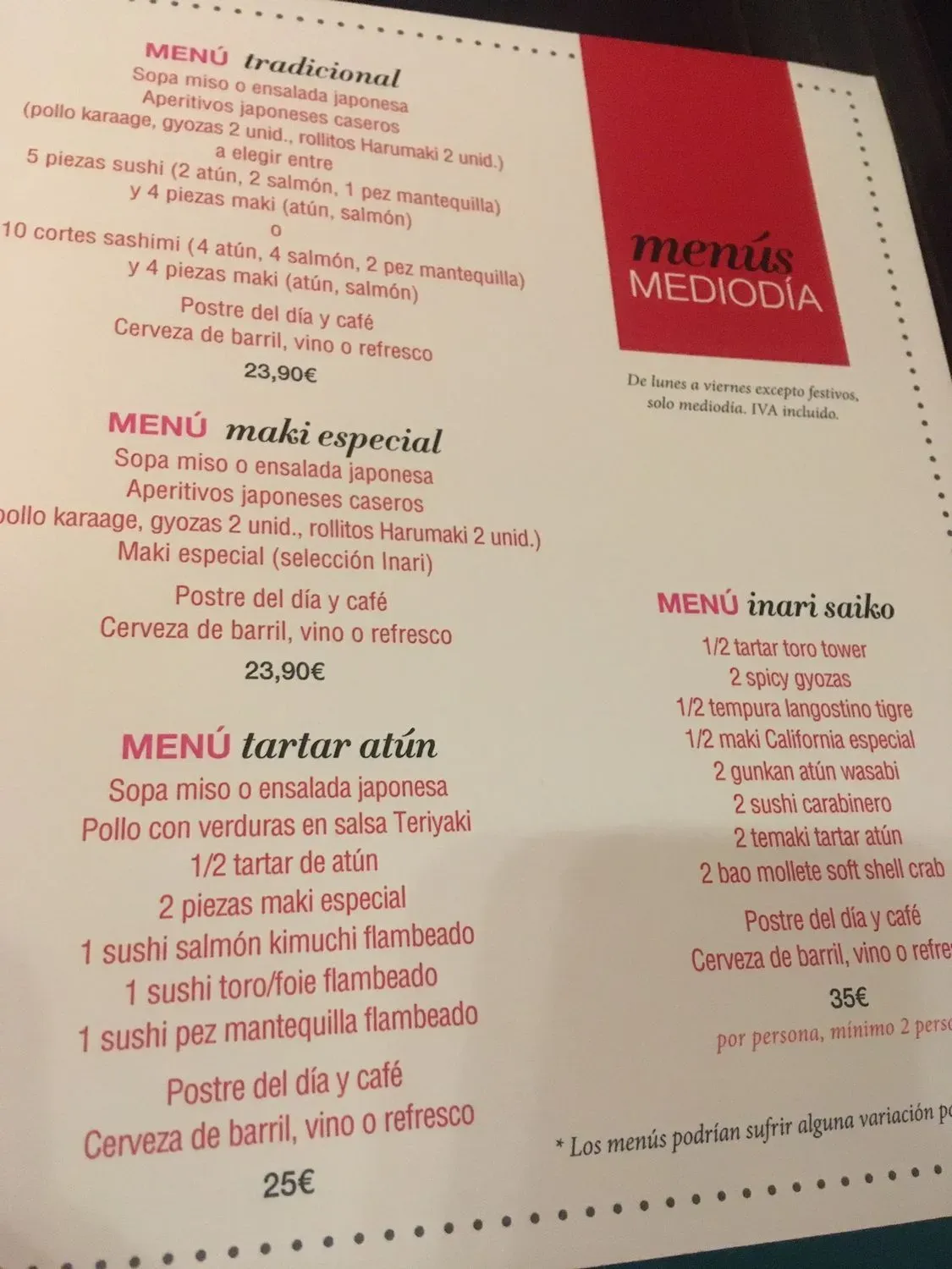 Menu 2