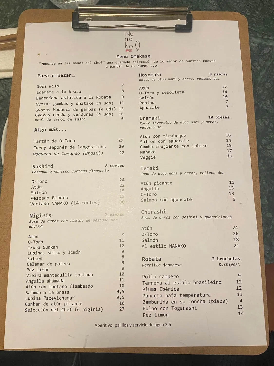 Menu 1