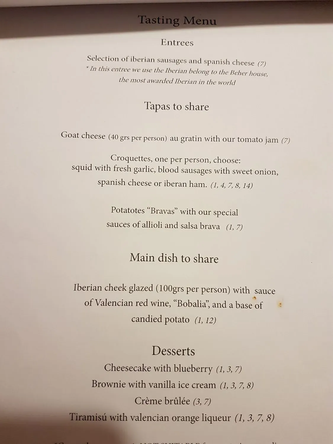 Menu 1