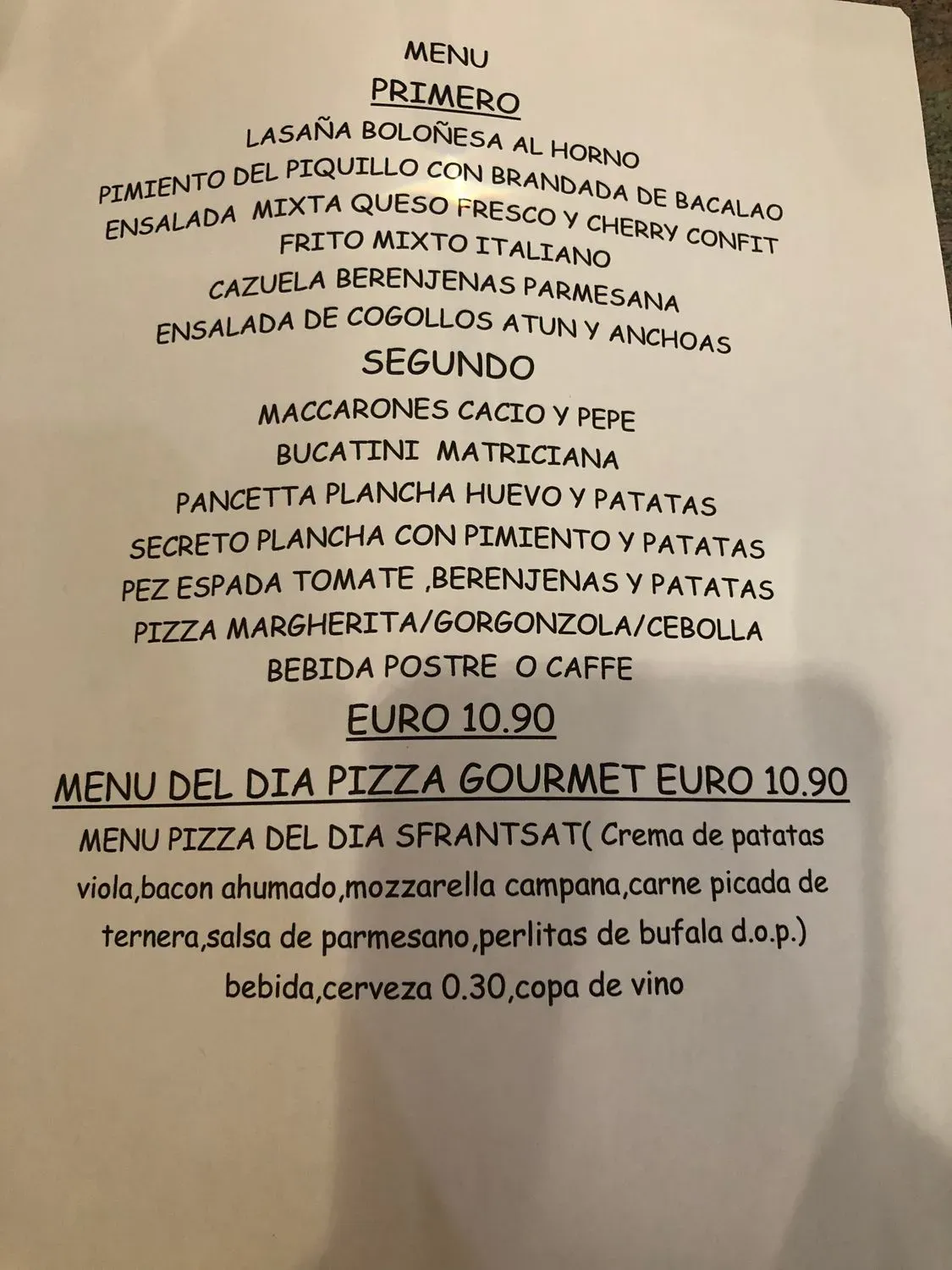 Menu 1