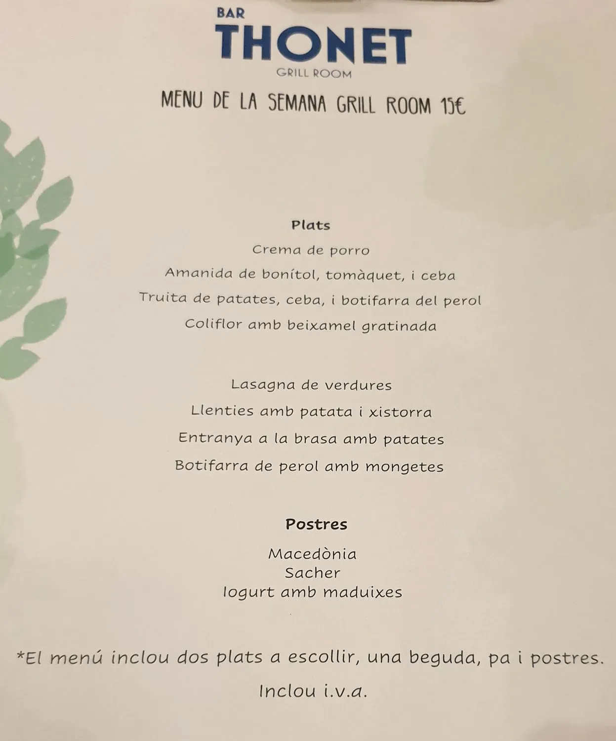 Menu 1