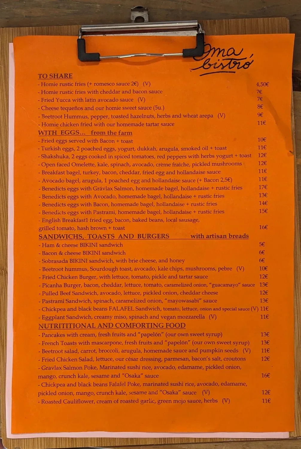 Menu 1