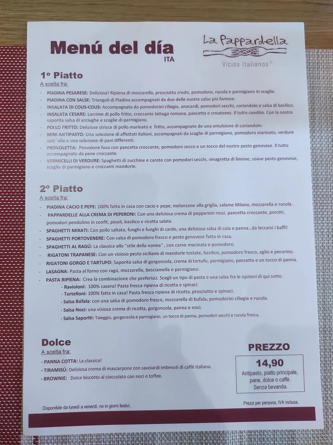 Menu 1