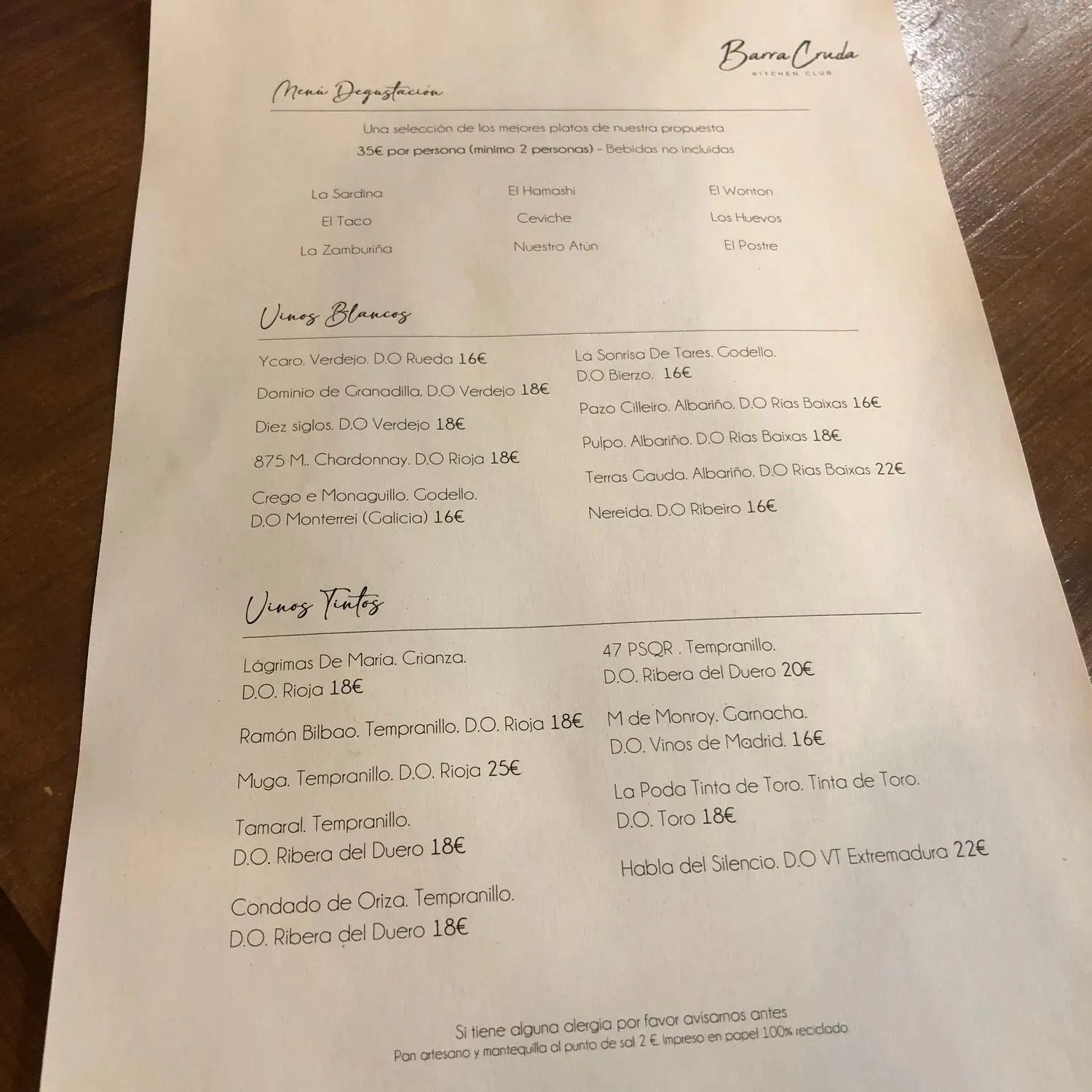 Menu 1