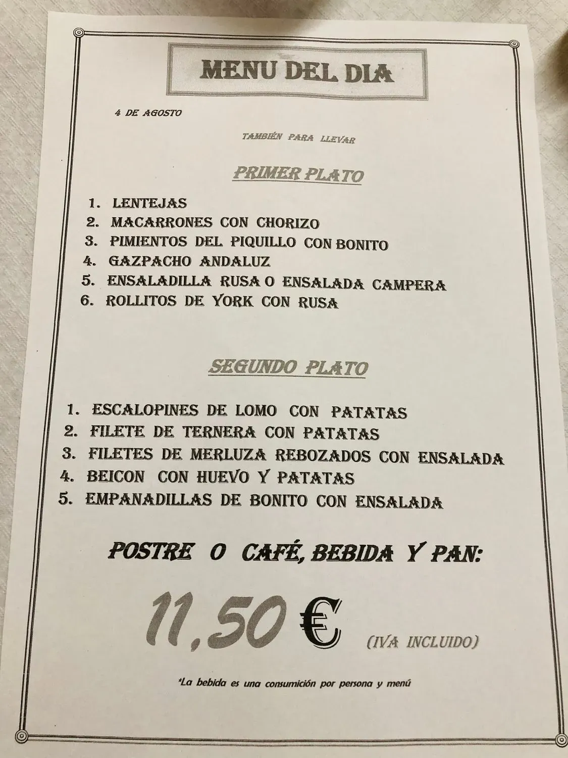 Menu 1