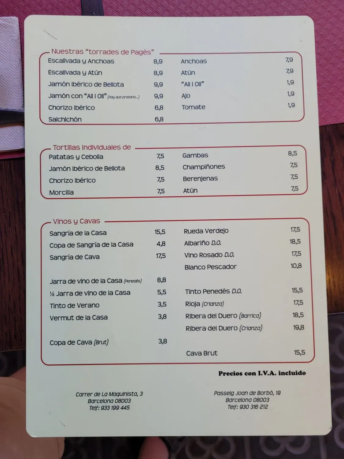 Menu 1