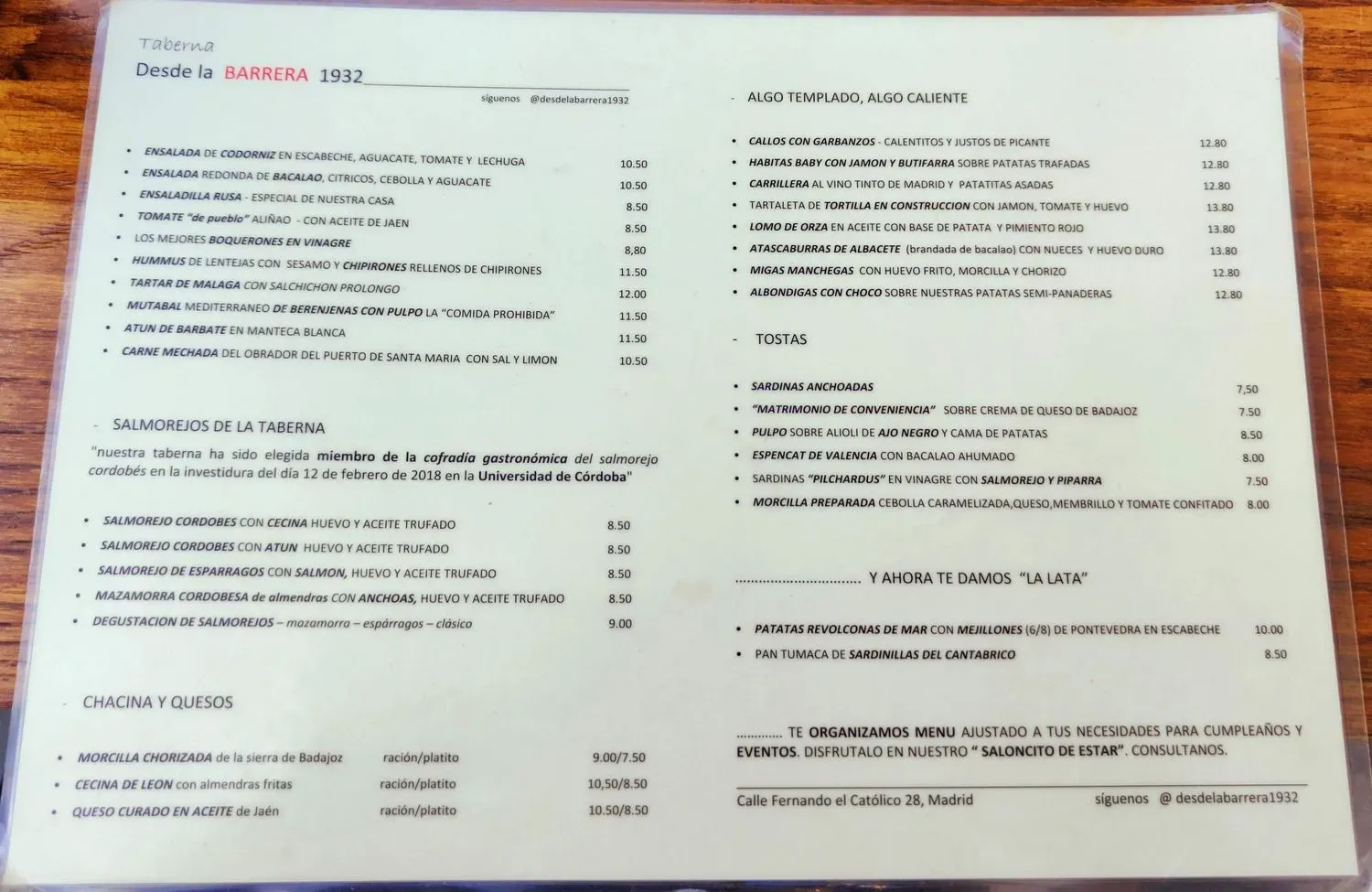 Menu 2