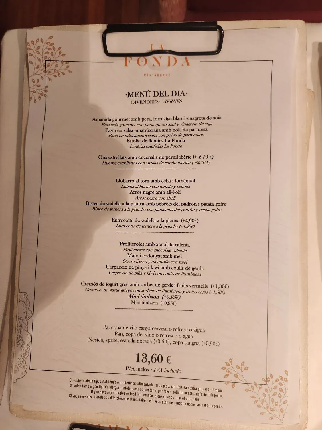 Menu 1