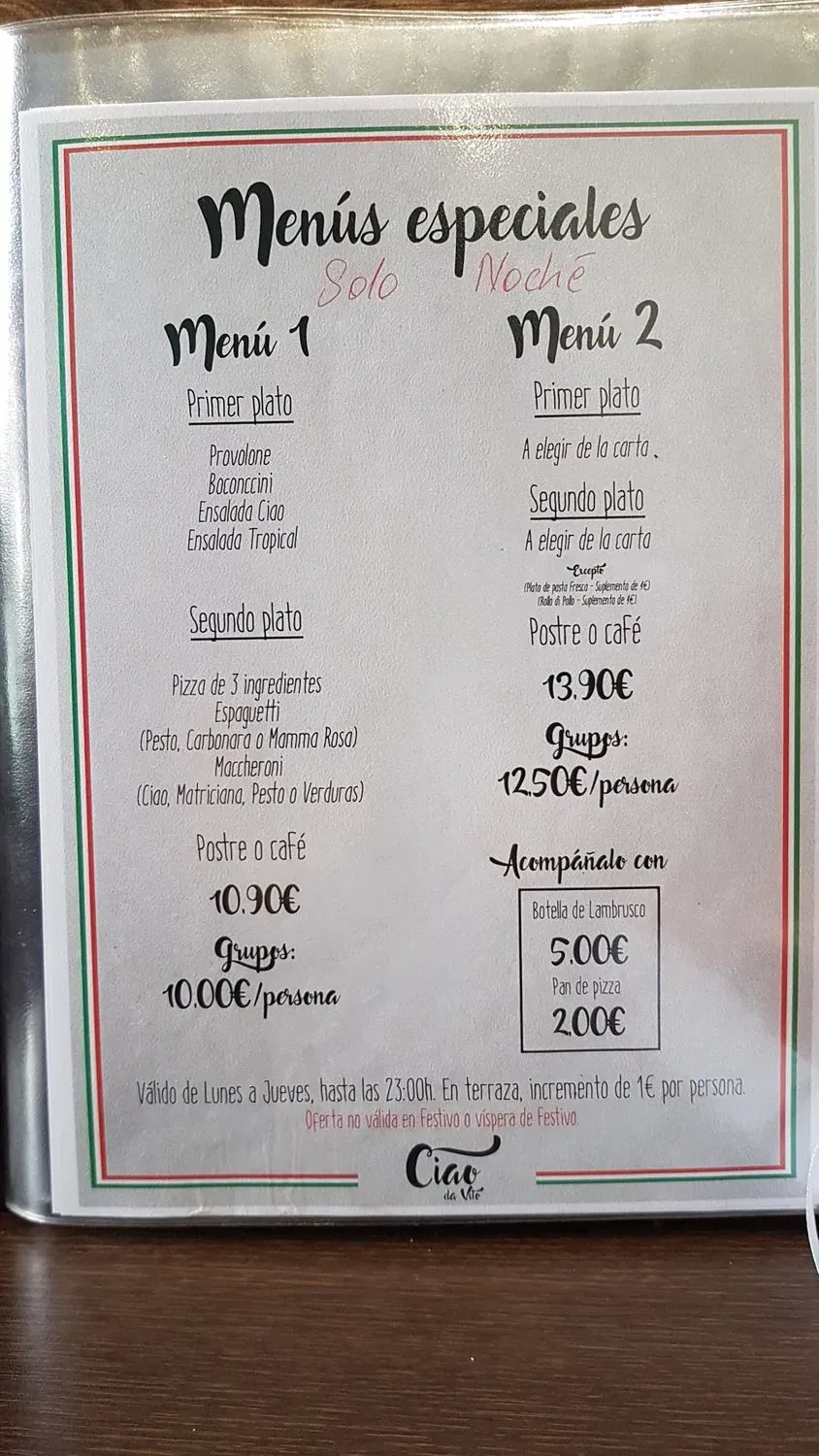 Menu 1