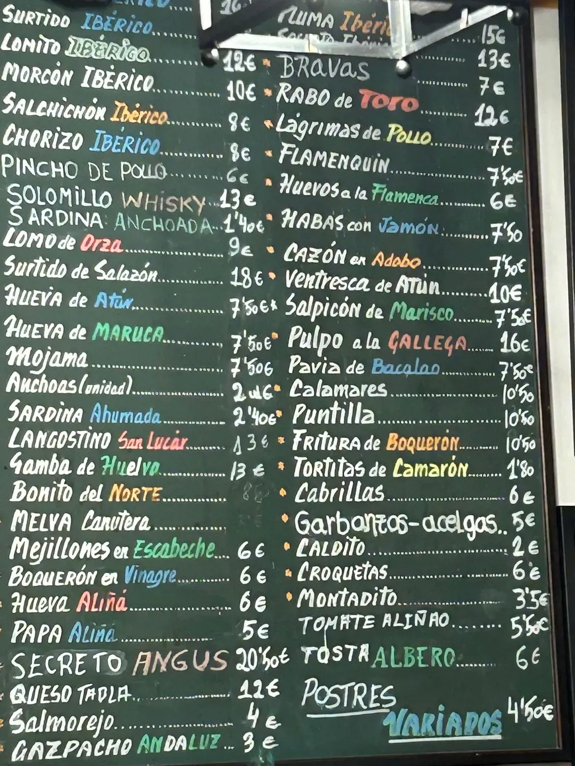 Menu 1