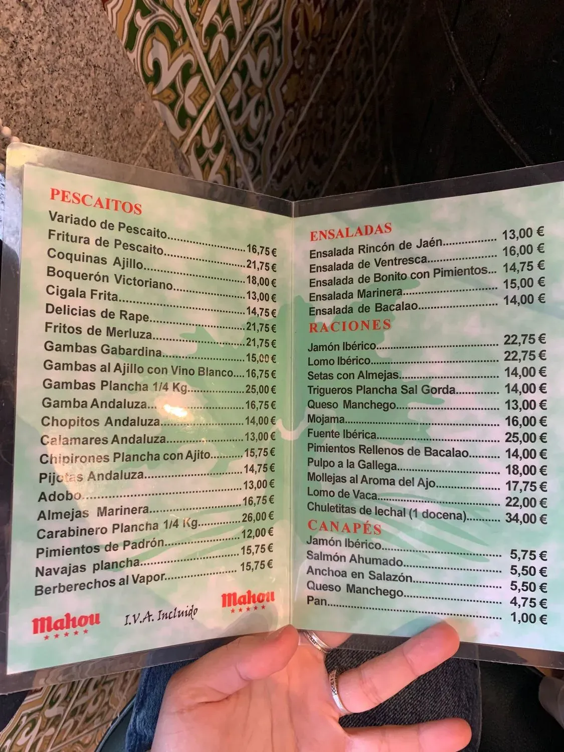 Menu 1