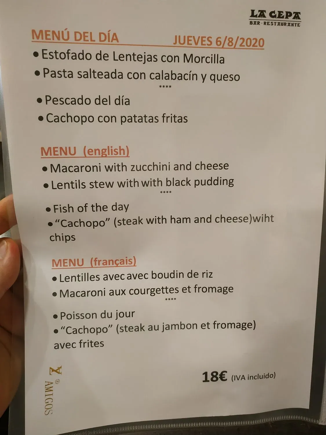 Menu 1