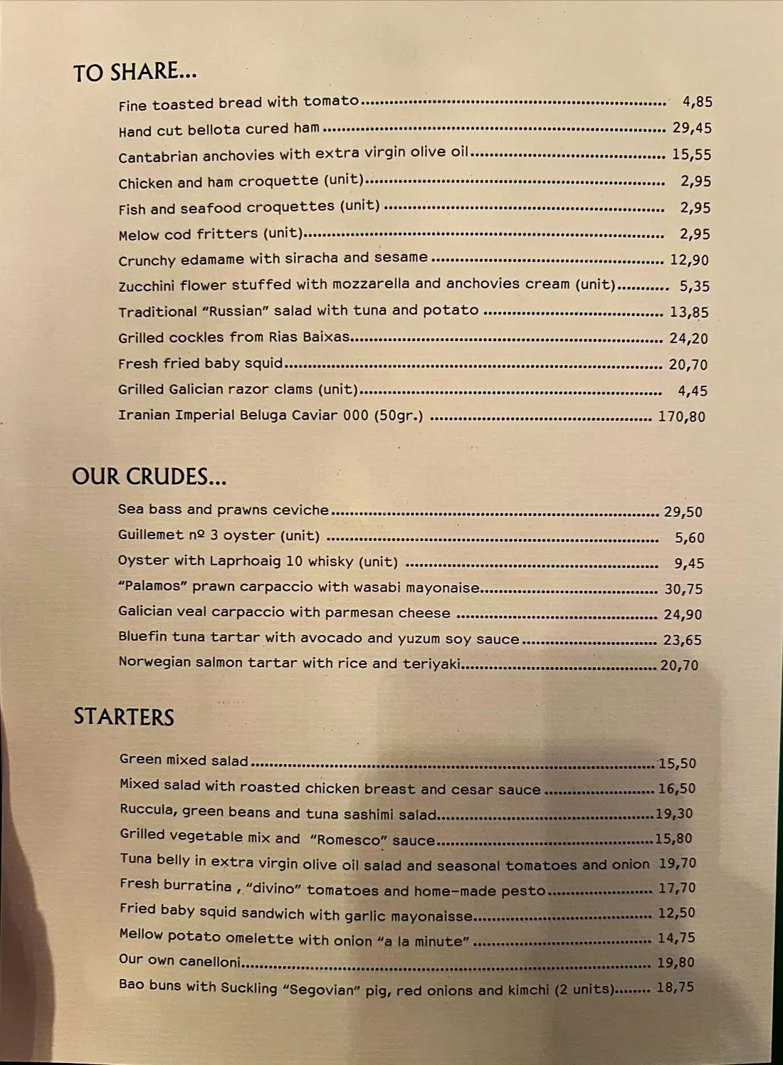 Menu 1