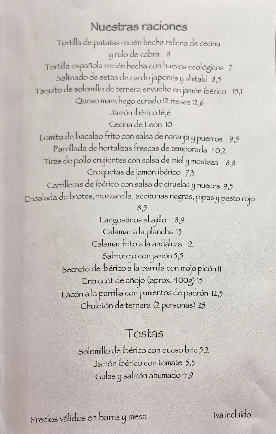 Menu 1