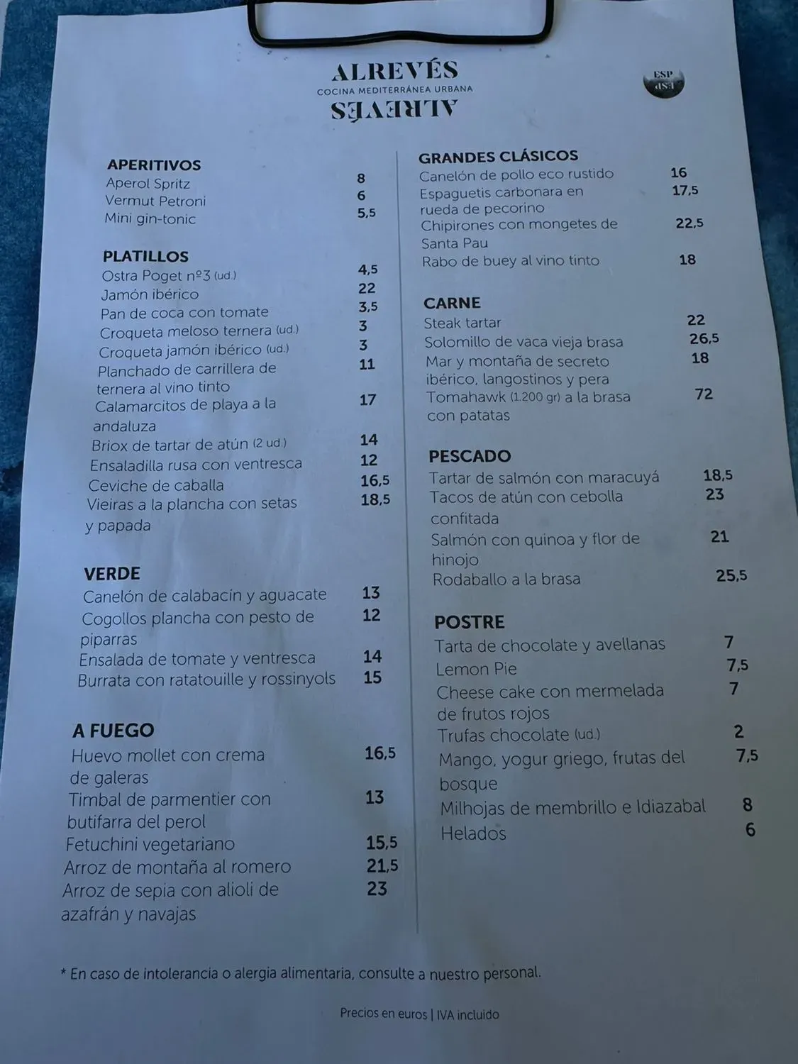 Menu 1