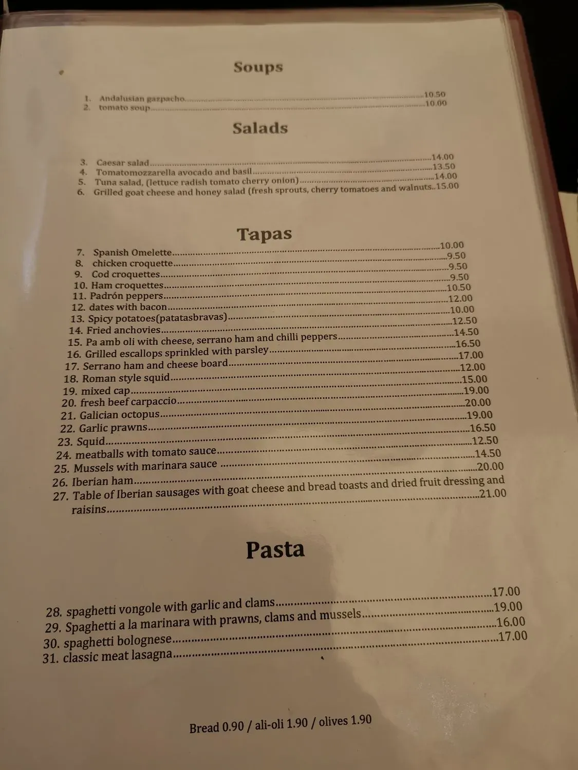 Menu 1