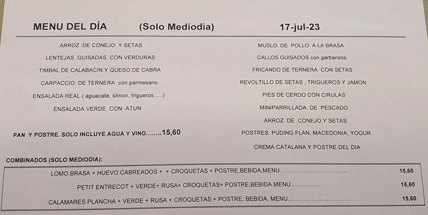 Menu 1