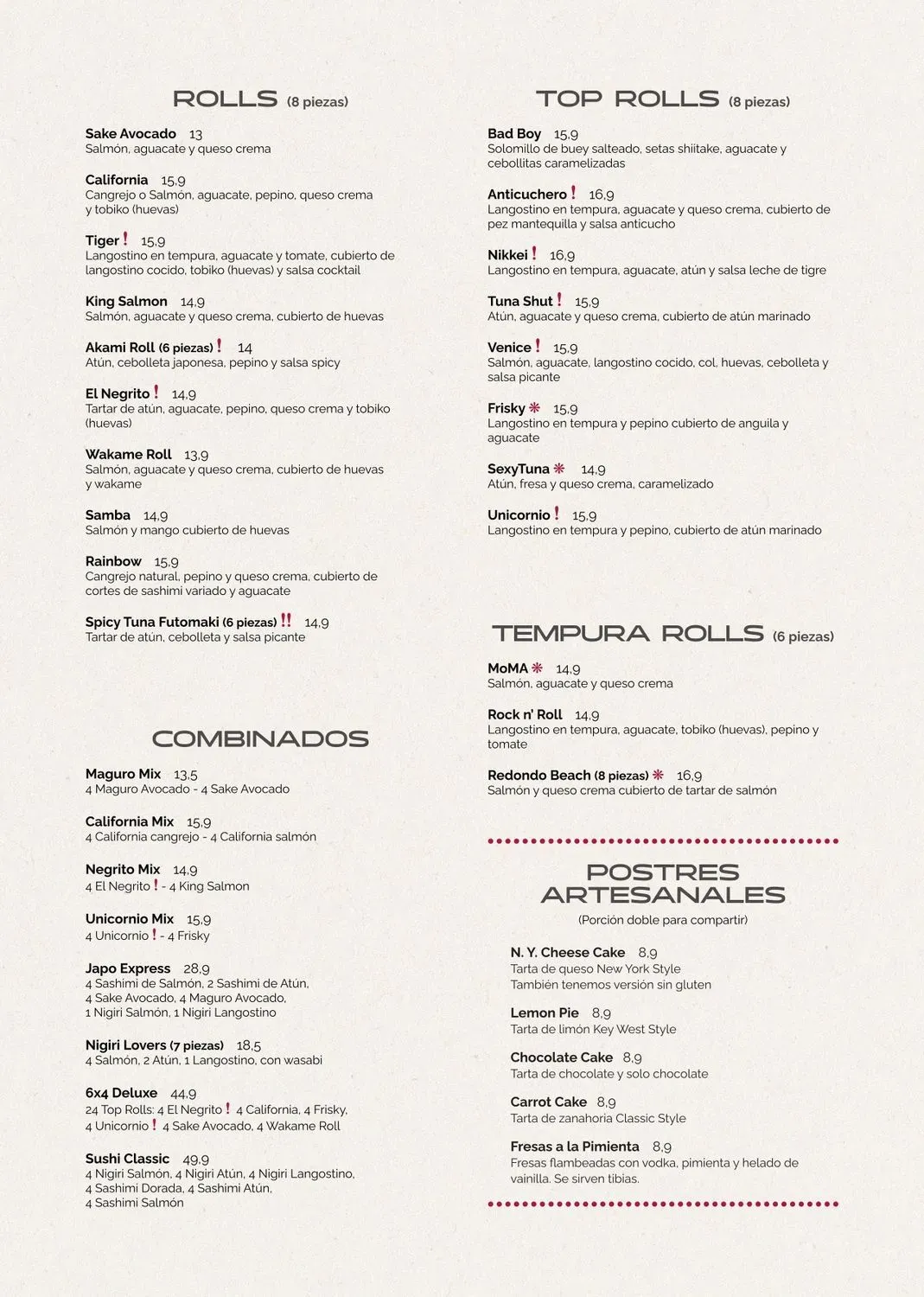 Menu 2