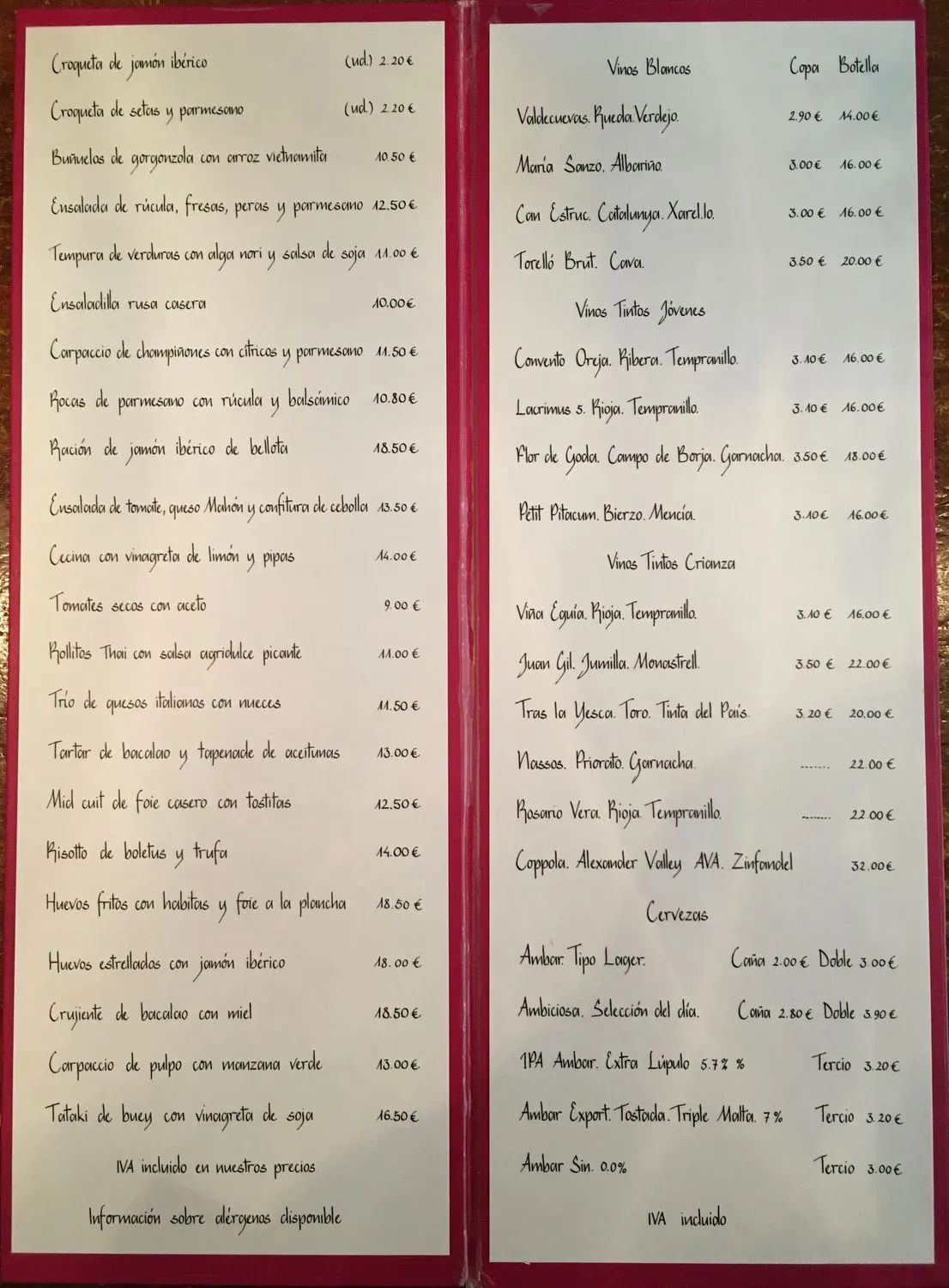 Menu 1