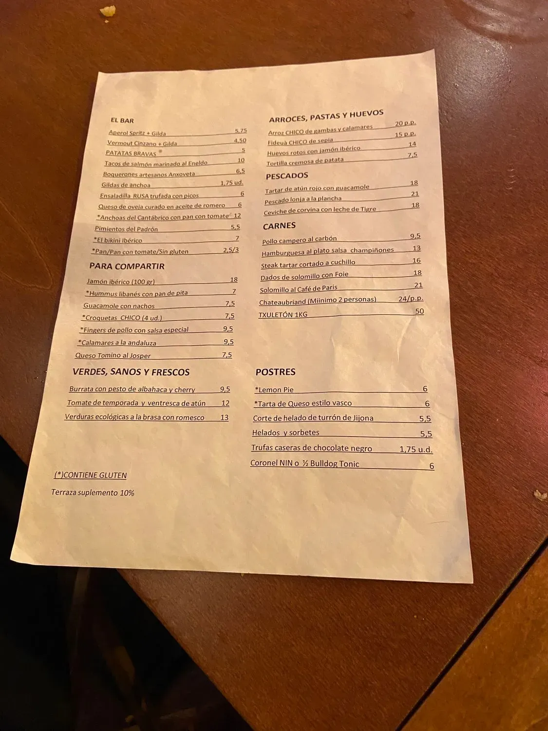 Menu 1