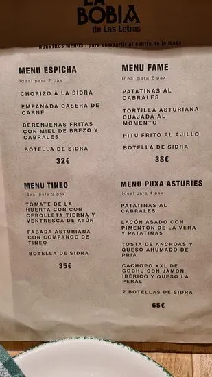 Menu 1