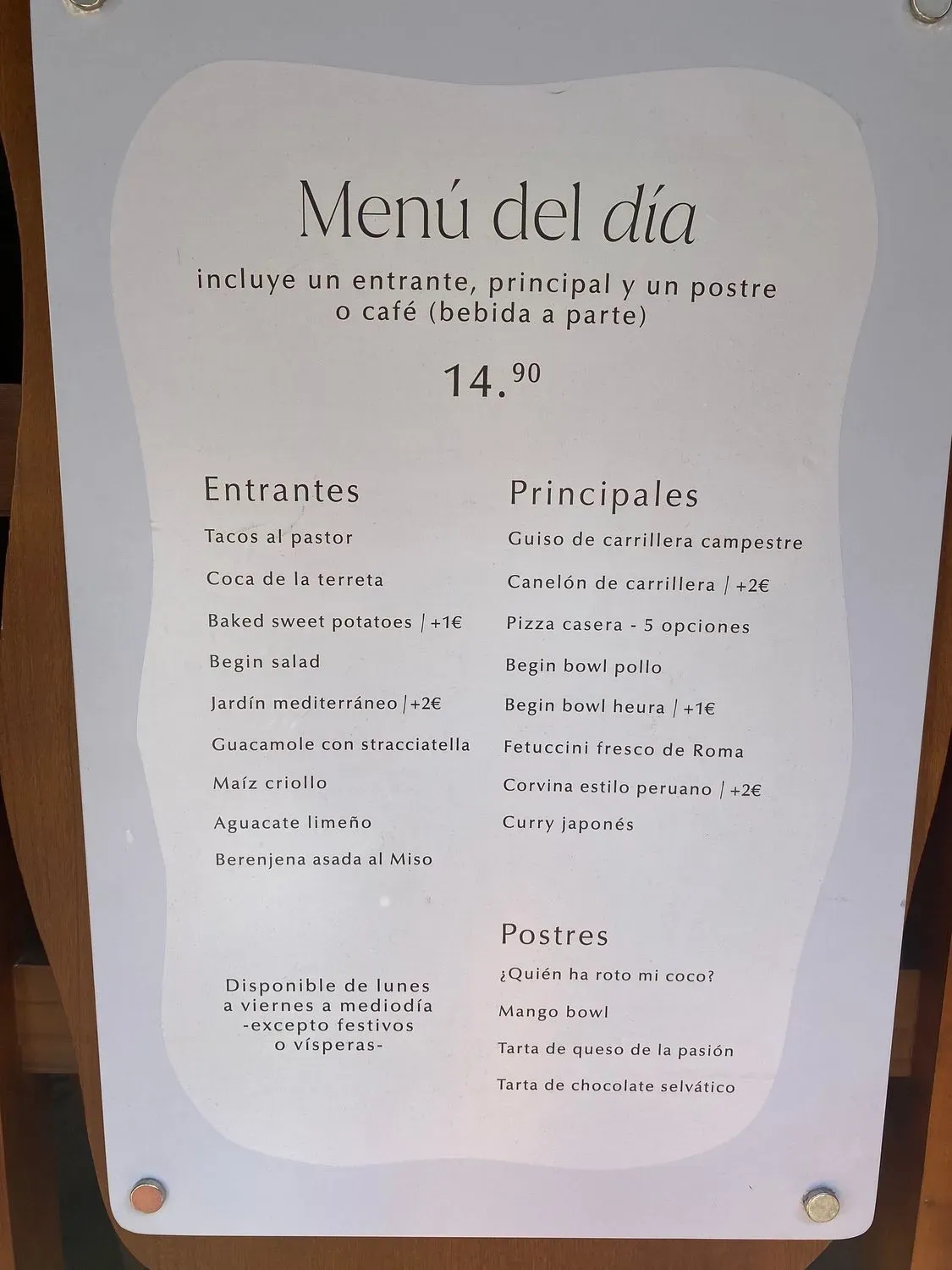 Menu 1