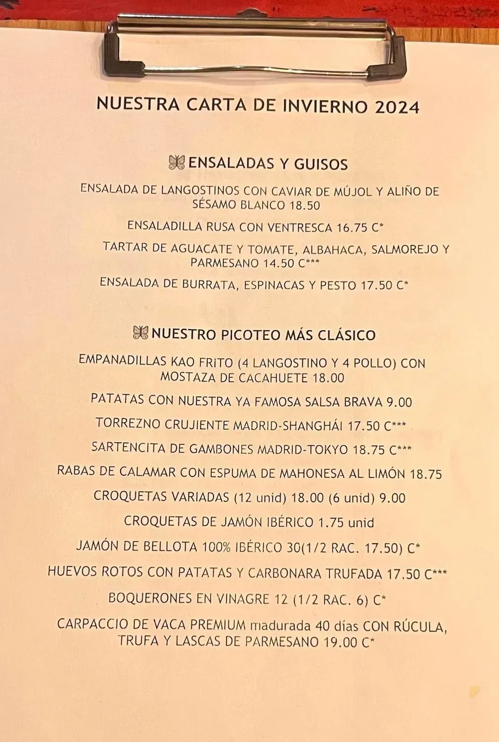 Menu 1