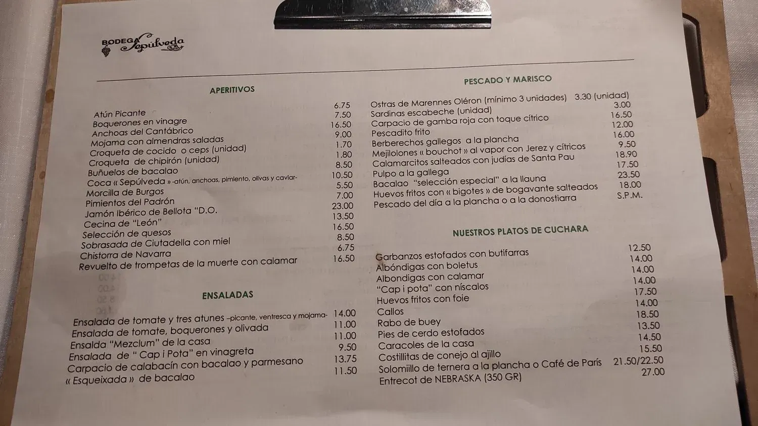 Menu 1