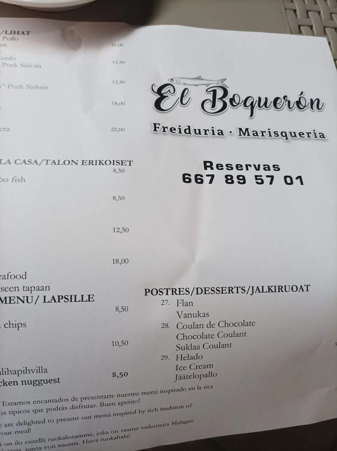 Menu 1