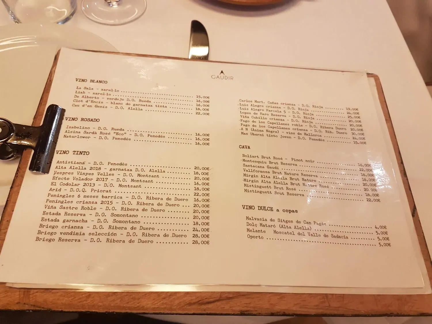 Menu 1