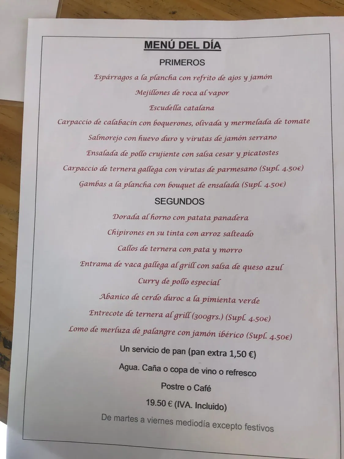 Menu 1