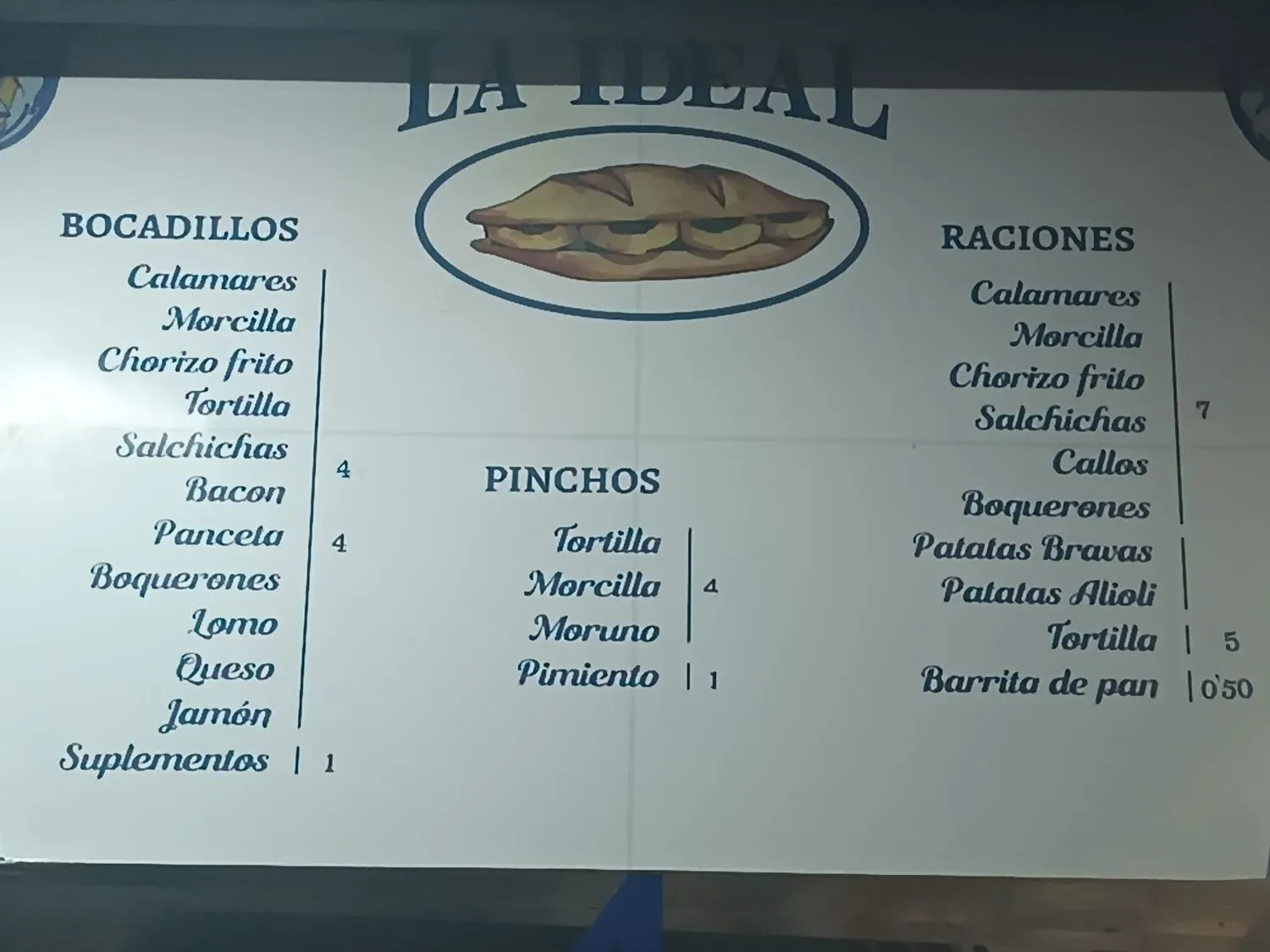 Menu 1